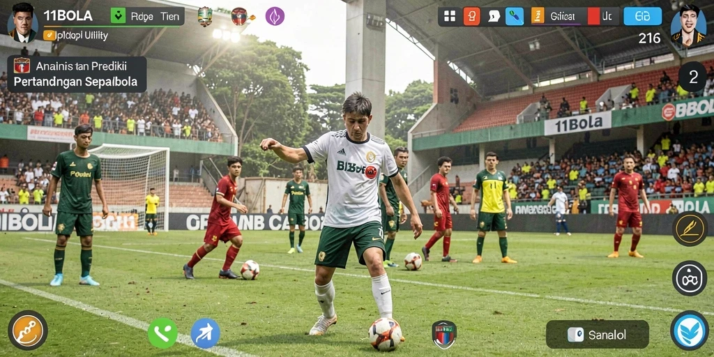 Tampilan antarmuka 11BOLA yang intuitif dan informatif.