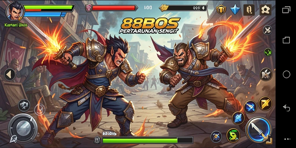 Tampilan menarik dari gameplay Fighting di 88BOS.