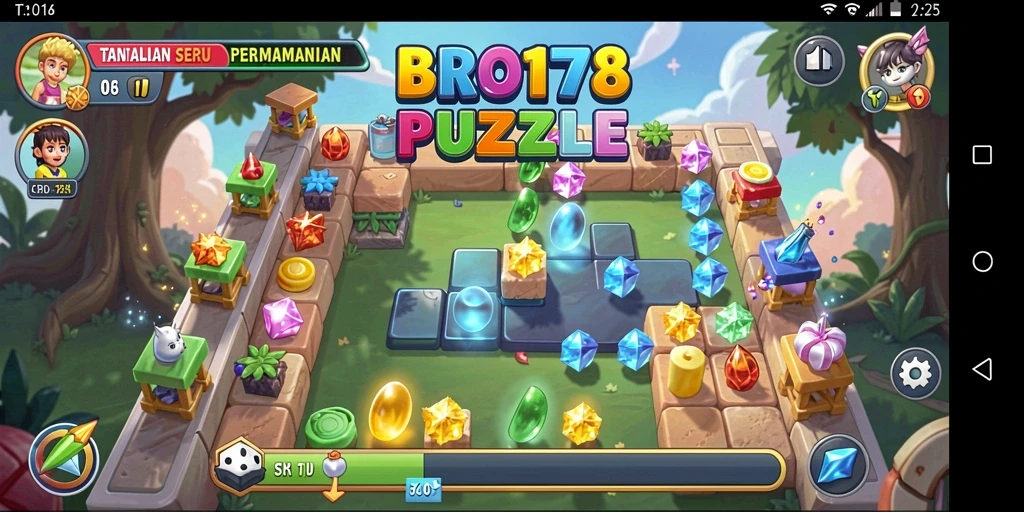Tampilan gameplay seru di game Puzzle BRO178.