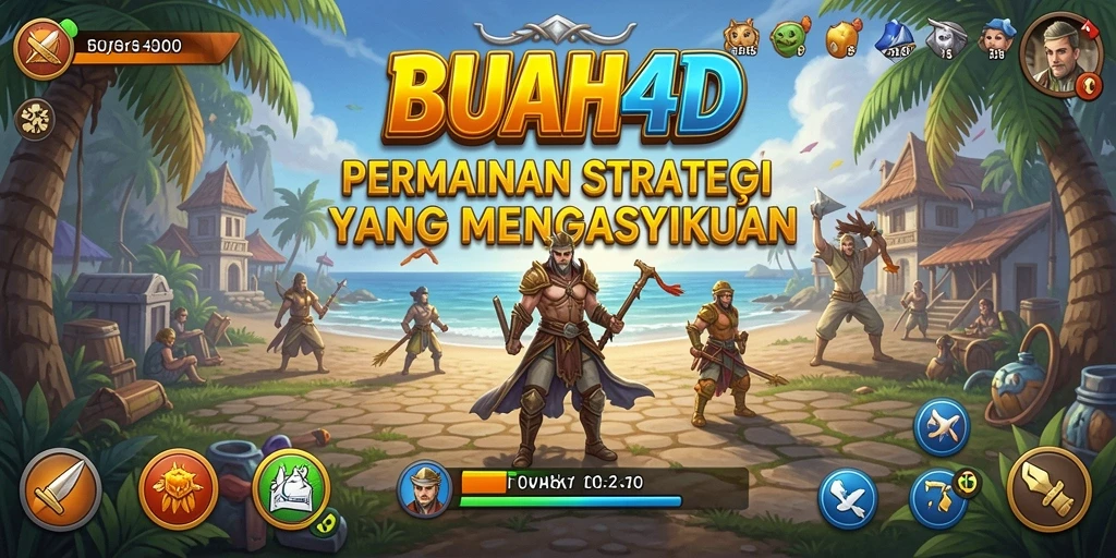 Screenshot BUAH4D menampilkan kebun penuh beragam buah.