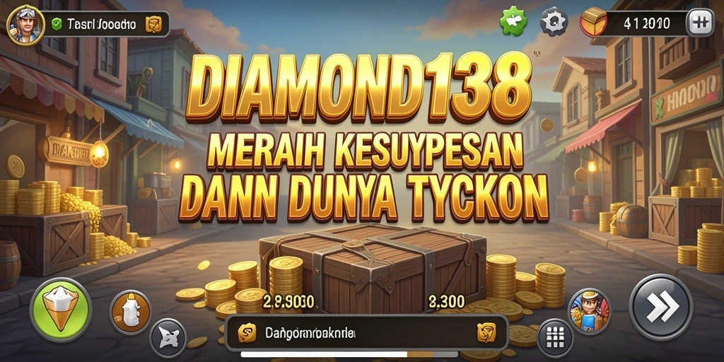 Screenshot gameplay DIAMOND138 yang menampilkan manajemen bisnis yang penuh strategi.