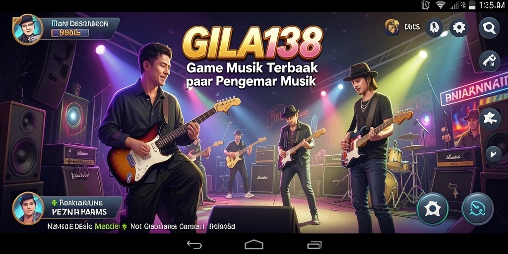 Tampilan gameplay GILA138 dengan berbagai pilihan lagu dan tantangan.