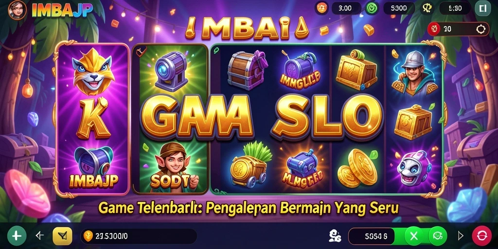 Screenshot utama IMBAJP menampilkan aksi seru permainan Slot.