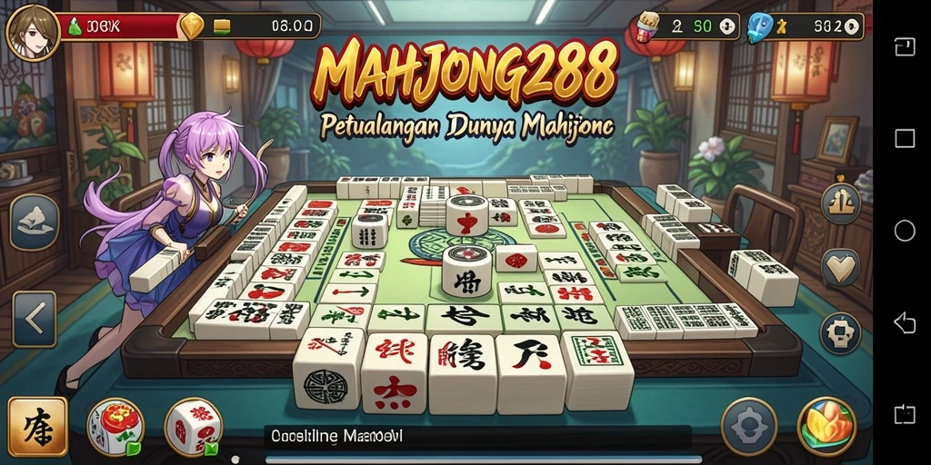 Gameplay seru dengan karakter anime dalam MAHJONG288.