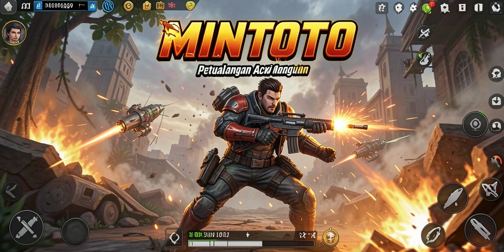 Screenshot aksi seru dalam gameplay MINTOTO yang menampilkan karakter beraksi.