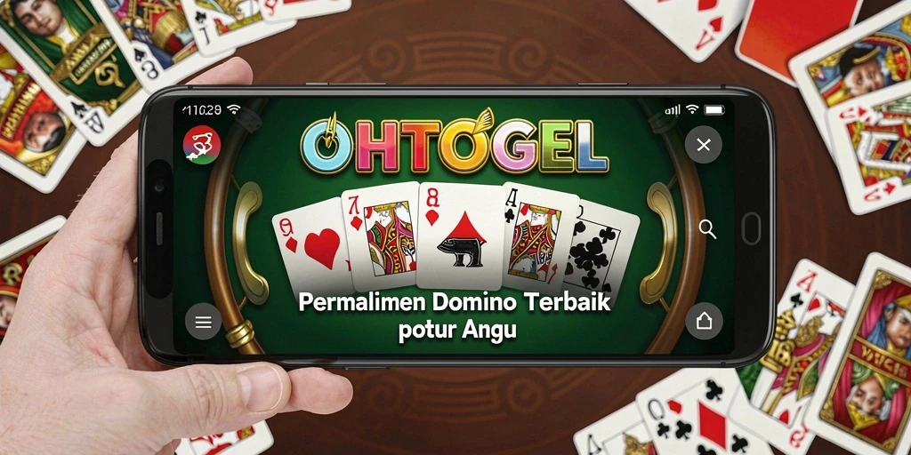 Tampilan gameplay seru dalam OHTOGEL yang menampilkan domino.