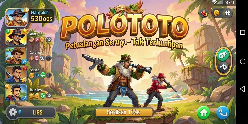 Screenshot dari gameplay POLOTOTO yang menampilkan petualangan seru.