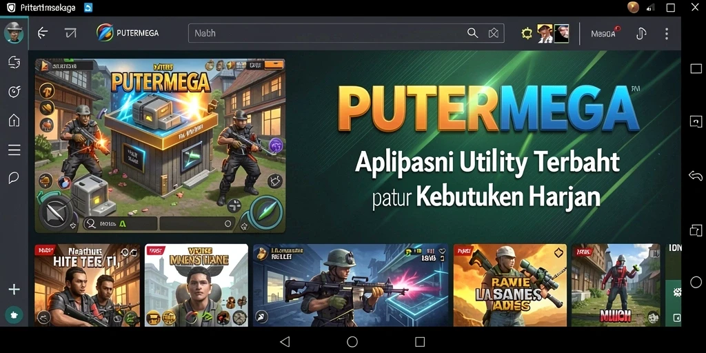 Screenshot utama PUTERMEGA yang menunjukkan antarmuka aplikasi Utility.
