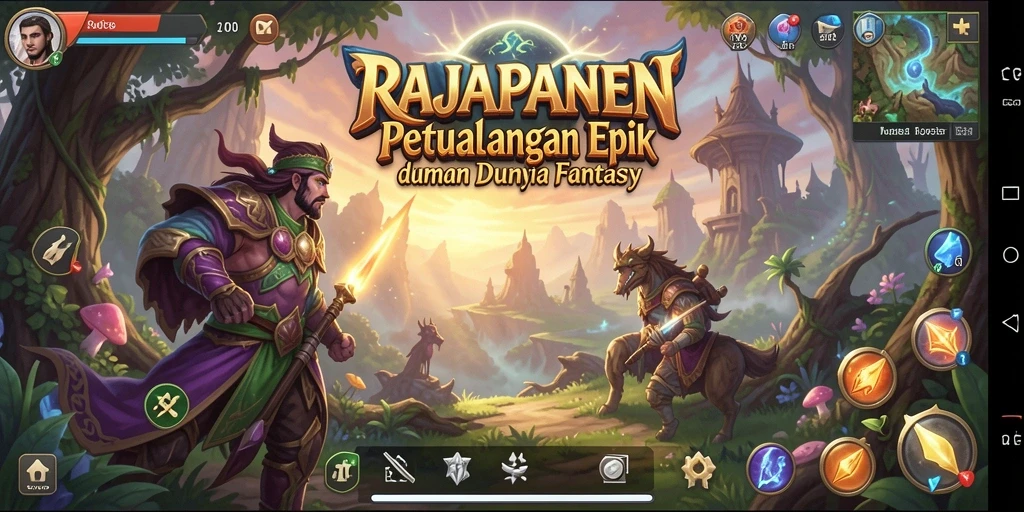 Tampilan gameplay RAJAPANEN yang mendebarkan dan penuh aksi.
