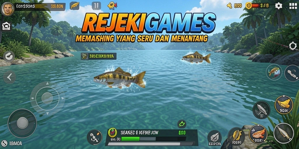 Tangkapan ikan yang besar dalam permainan REJEKIGAMES.