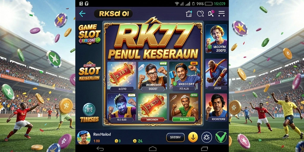Screenshot utama RK77 menampilkan gameplay yang seru dan menarik.