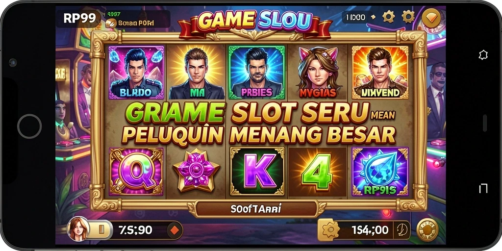 Screenshot RP99 menunjukkan fitur gameplay slot yang menarik.