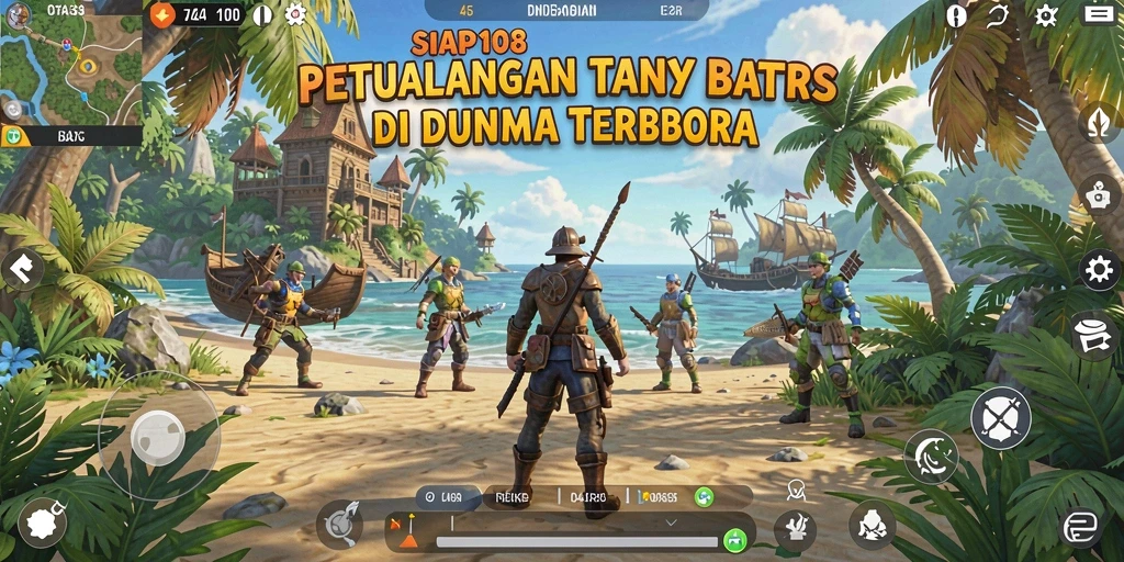 Screenshot gameplay SIAP108 yang menunjukkan dunia terbuka yang luas.