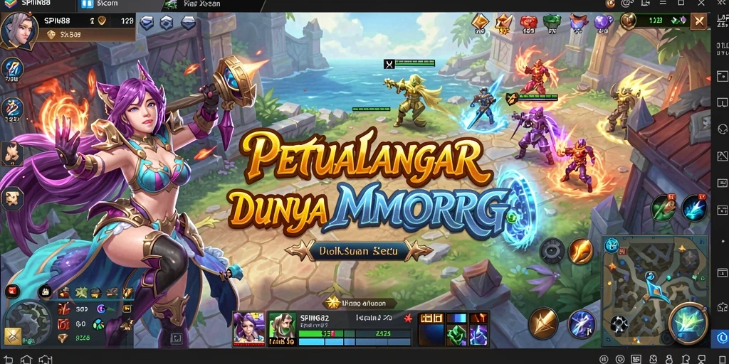 Tampilan gameplay seru dan mendebarkan dalam dunia MMORPG.