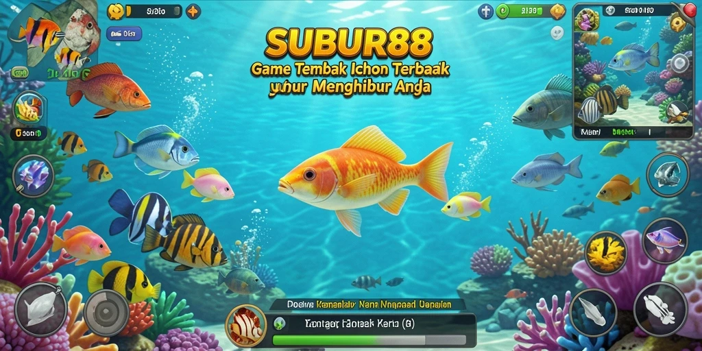 Screenshot utama SUBUR88 menunjukkan aksi seru berburu ikan.